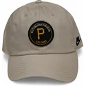 beige-justerbar-keps-med-bojd-skarm-club-unstructured-organic-cotton-pittsburgh-pirates-mlb-fran-nike