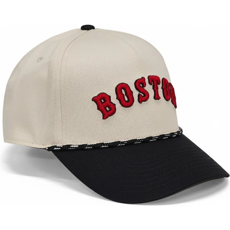 nike-boston-red-sox-mlb-rise-structured-beige-och-svart-snapback-bojd-keps