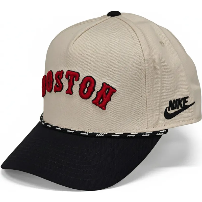 nike-boston-red-sox-mlb-rise-structured-beige-och-svart-snapback-bojd-keps