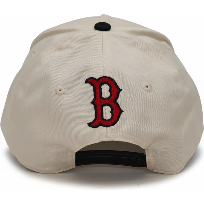 nike-boston-red-sox-mlb-rise-structured-beige-och-svart-snapback-bojd-keps
