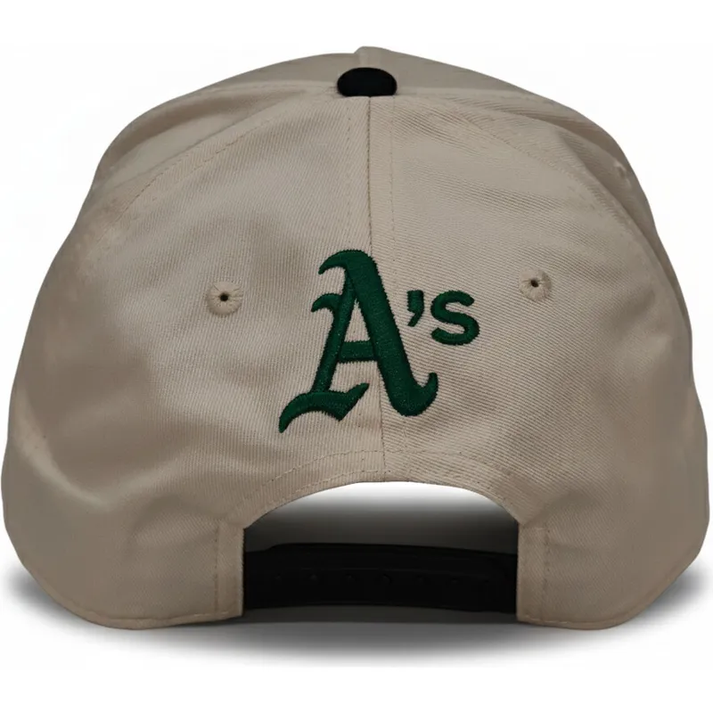 nike-oakland-athletics-mlb-rise-structured-beige-och-svart-snapback-bojd-keps