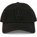 svart-justerbar-bojd-keps-med-svart-los-angeles-dodgers-ballpark-logotyp-fran-american-needle