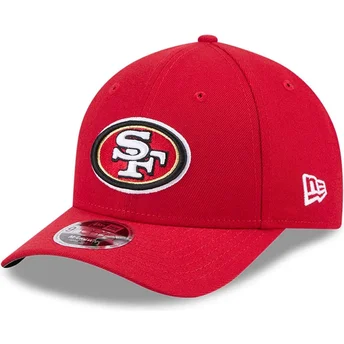 Röd kurvad keps snapback 9FORTY M-Crown Team San Francisco 49ers NFL från New Era