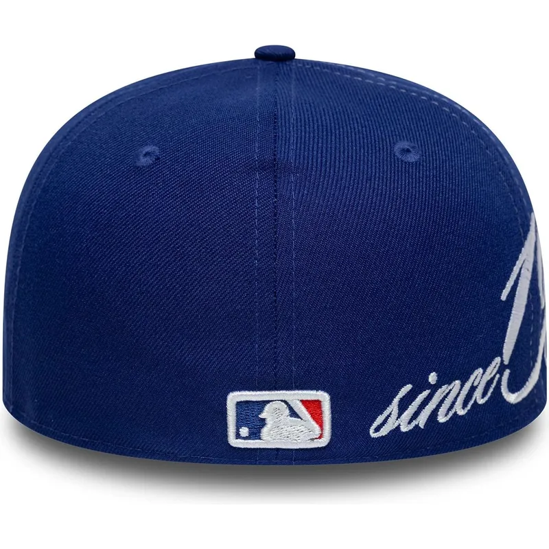 bojd-bla-justerad-keps-59fifty-low-profile-precurved-est-script-fran-los-angeles-dodgers-mlb-av-new-era