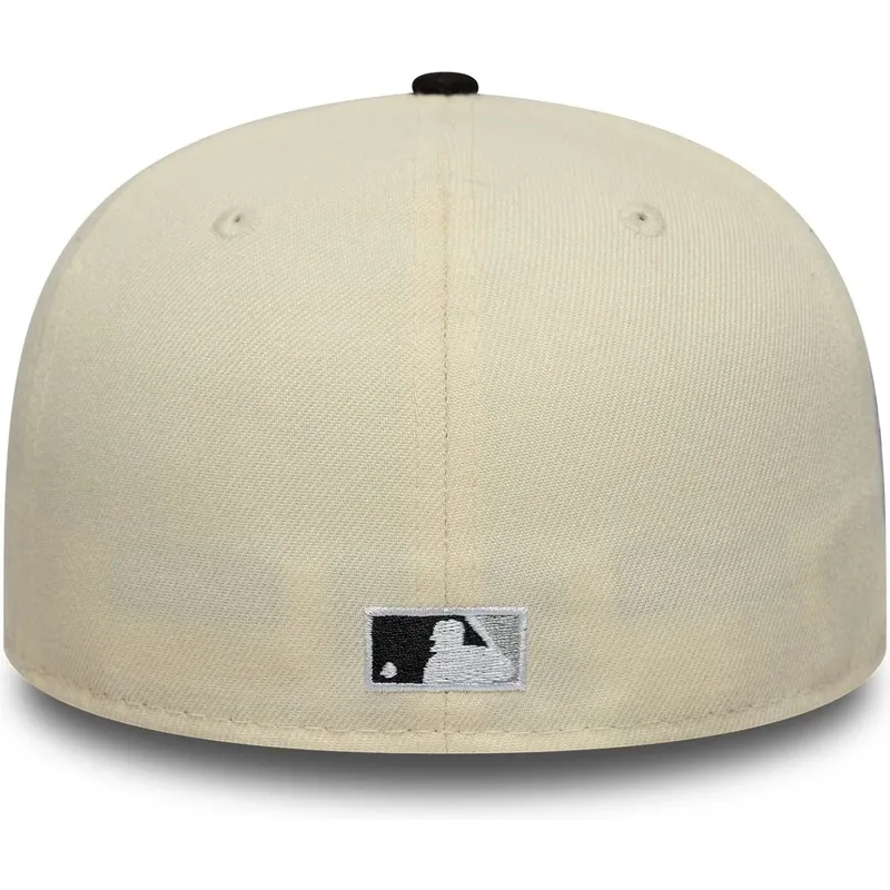 beige-och-svart-bojd-keps-justerbar-59fifty-low-profile-precurved-coops-fran-new-york-yankees-mlb-av-new-era