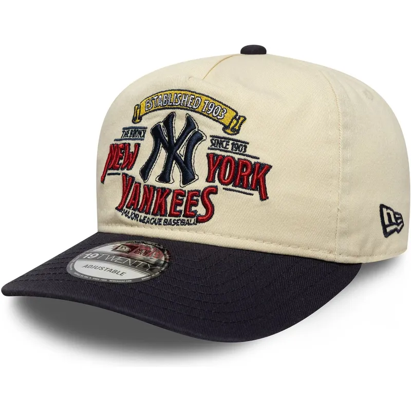 bojd-keps-beige-och-marinbla-justerbar-19twenty-washed-graphic-new-york-yankees-mlb-fran-new-era