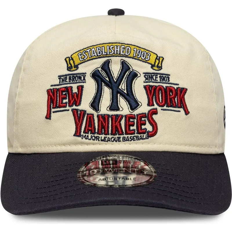 bojd-keps-beige-och-marinbla-justerbar-19twenty-washed-graphic-new-york-yankees-mlb-fran-new-era
