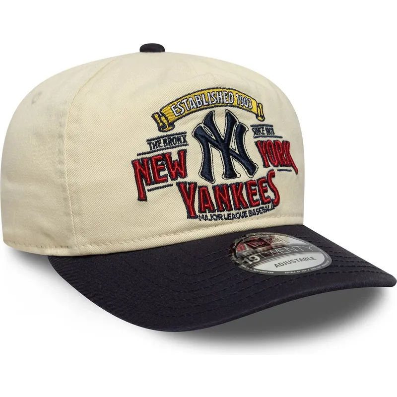 bojd-keps-beige-och-marinbla-justerbar-19twenty-washed-graphic-new-york-yankees-mlb-fran-new-era