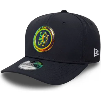Marinblå böjd keps snapback 9SEVENTY Stretch Snap Iridescent från Chelsea Football Club Premier League av New Era