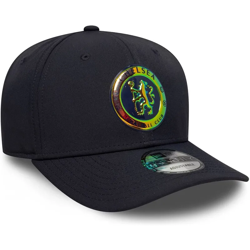 marinbla-bojd-keps-snapback-9seventy-stretch-snap-iridescent-fran-chelsea-football-club-premier-league-av-new-era