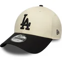 bojd-beige-och-svart-justerbar-keps-9forty-colour-block-fran-los-angeles-dodgers-mlb-av-new-era