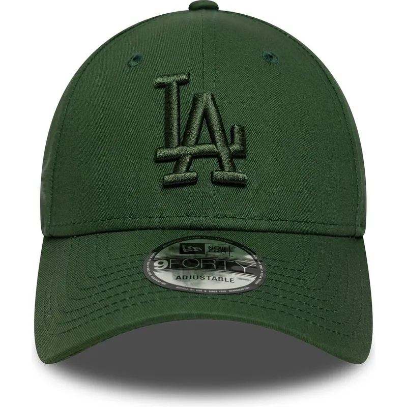 gron-justerbar-kurvad-keps-med-gront-9forty-league-essential-logotyp-fran-los-angeles-dodgers-mlb-av-new-era