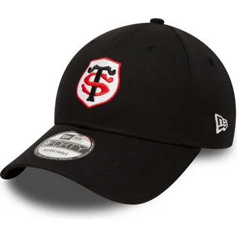 Gorra curva negra ajustable 9FORTY Team Logo de Stade Toulousain Top 14 de New Era