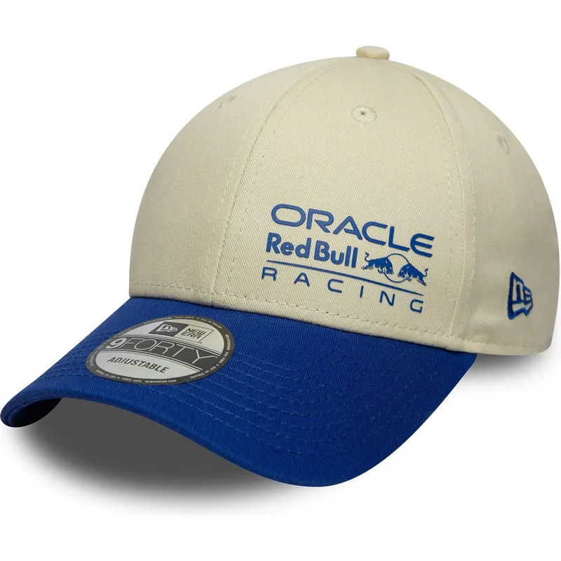 gorra-curva-beige-y-azul-ajustable-9forty-seasonal-de-red-bull-racing-formula-1-de-new-era