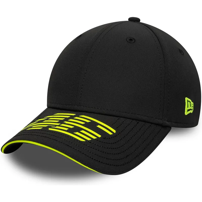 svart-bojd-justerbar-keps-9forty-recycled-stripe-valentino-rossi-vr46-motogp-fran-new-era