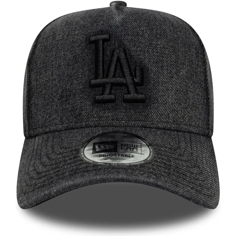 svart-bojd-keps-snapback-9forty-e-frame-denim-fran-los-angeles-dodgers-mlb-av-new-era