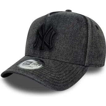 Svart kurvad snapback-keps 9FORTY E Frame Denim New York Yankees MLB från New Era