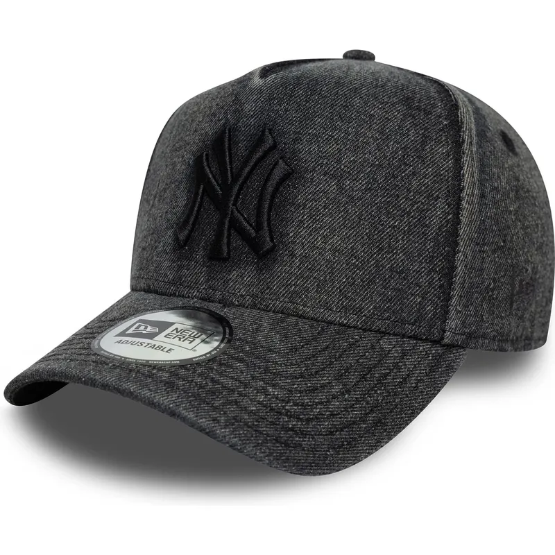 svart-kurvad-snapback-keps-9forty-e-frame-denim-new-york-yankees-mlb-fran-new-era