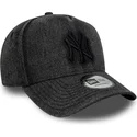 gorra-curva-negra-snapback-9forty-e-frame-denim-de-new-york-yankees-mlb-de-new-era