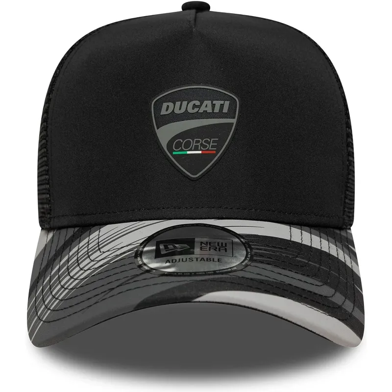 svart-trucker-keps-e-frame-print-fran-ducati-motor-motogp-av-new-era