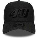svart-bojd-keps-snapback-e-frame-laser-etch-denim-fran-valentino-rossi-vr46-motogp-av-new-era