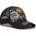 svart-trucker-keps-dragon-and-roses-graphic-fran-ed-hardy