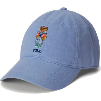Gorra curva azul ajustable Classic Sport Twill Polo Bear de Polo Ralph Lauren