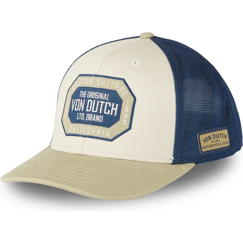 truckerkeps-beige-och-bla-sem10-fran-von-dutch
