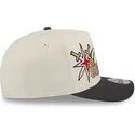 gorra-curva-beige-y-negra-snapback-9fifty-a-frame-classic-de-vegas-golden-knights-nhl-de-new-era