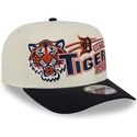 gorra-curva-beige-y-azul-marino-snapback-9fifty-a-frame-classic-de-detroit-tigers-mlb-de-new-era