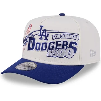 Beige och blå kurvad keps snapback 9FIFTY A Frame Classic Los Angeles Dodgers MLB från New Era