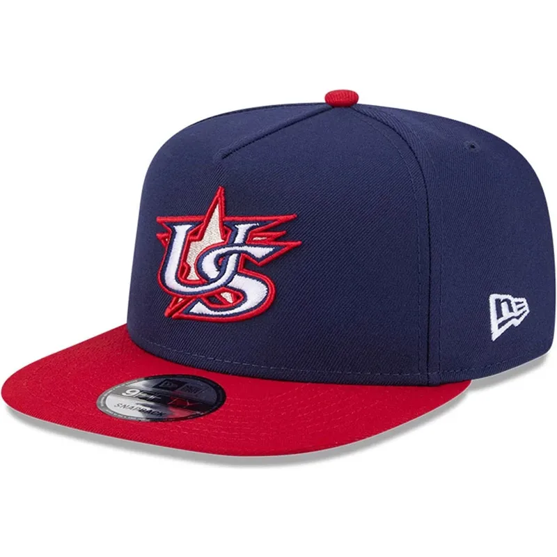 marinbla-och-rod-platt-snapback-keps-9fifty-a-frame-usa-2026-world-baseball-classic-fran-new-era