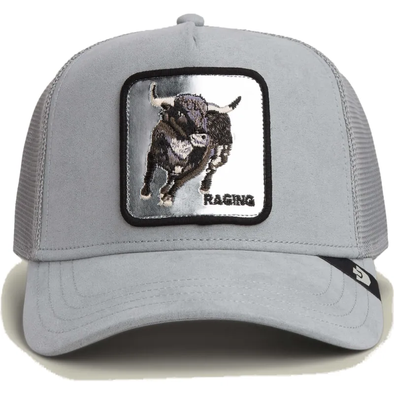 truckerkeps-gra-tjur-raging-silver-bull-metallic-the-farm-fran-goorin-bros