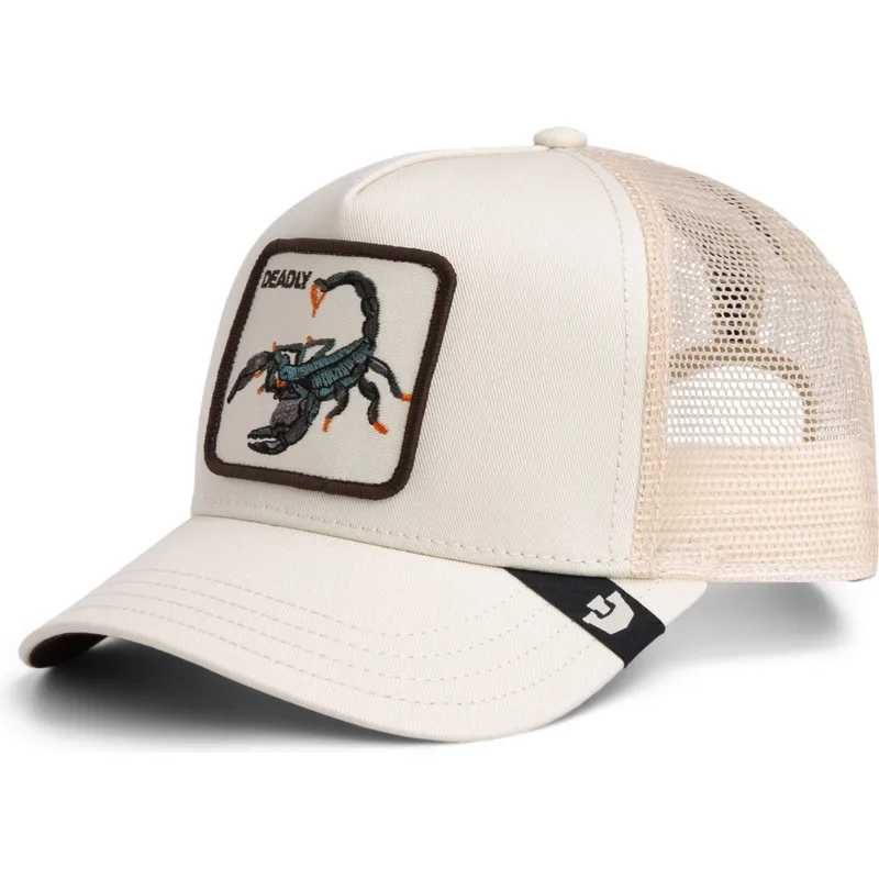 beige-trucker-keps-skorpion-deadly-scorpion-the-farm-fran-goorin-bros