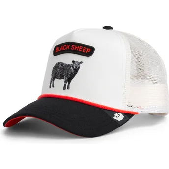 Gorra trucker blanca y negra oveja Pop Rocker Sheep The Farm de Goorin Bros.