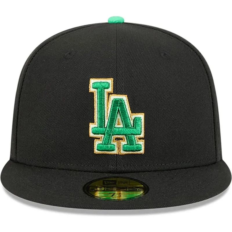 svart-platt-keps-justerad-59fifty-saint-patrick-s-day-los-angeles-dodgers-mlb-fran-new-era
