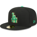 svart-platt-keps-justerad-59fifty-saint-patrick-s-day-los-angeles-dodgers-mlb-fran-new-era