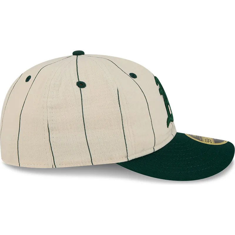 bojd-beige-justerad-keps-59fifty-retro-crown-linen-fran-oakland-athletics-mlb-av-new-era