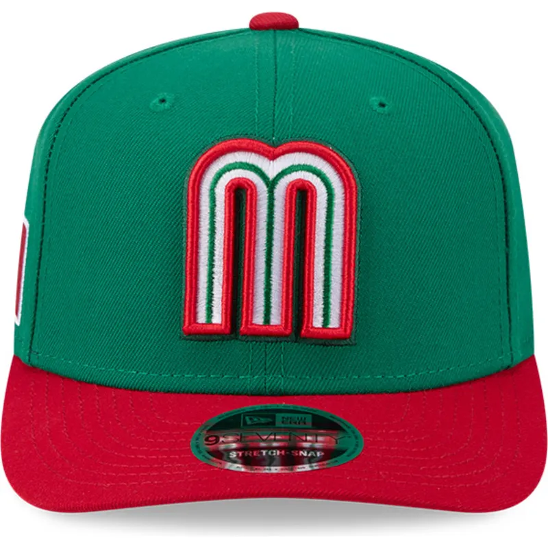 gron-och-rod-kurvad-keps-snapback-9seventy-stretch-snap-mexico-2026-world-baseball-classic-fran-new-era