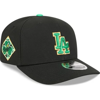 Svart kurvad keps snapback 9SEVENTY Stretch Snap Saint Patrick's Day Los Angeles Dodgers MLB från New Era