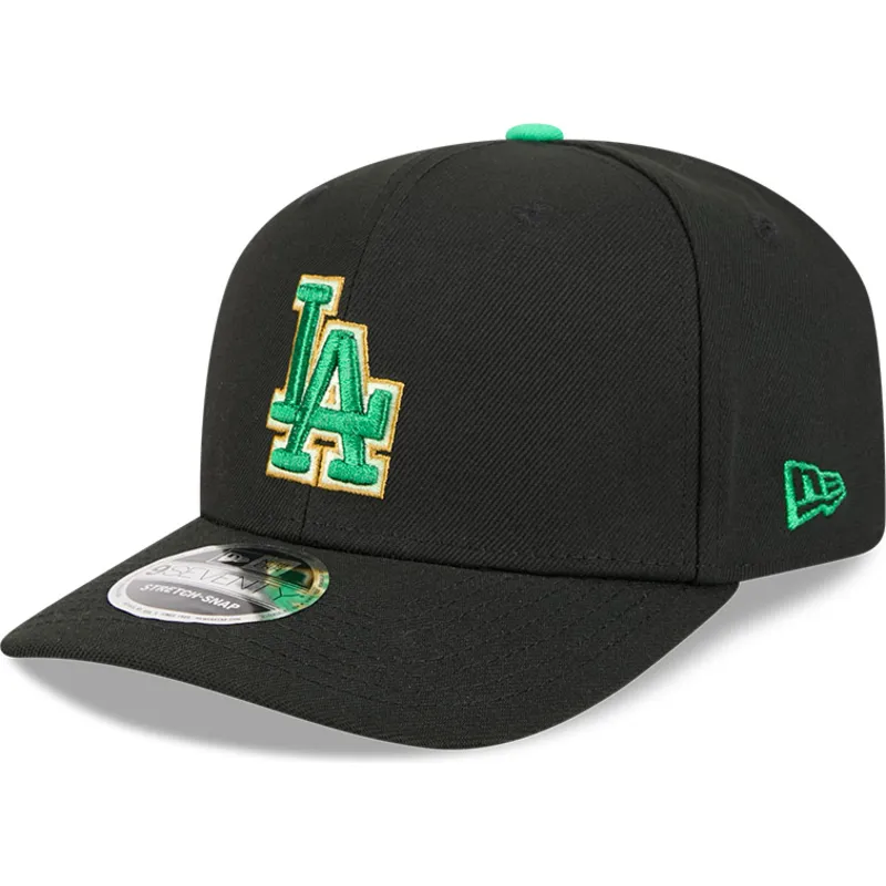 svart-kurvad-keps-snapback-9seventy-stretch-snap-saint-patrick-s-day-los-angeles-dodgers-mlb-fran-new-era