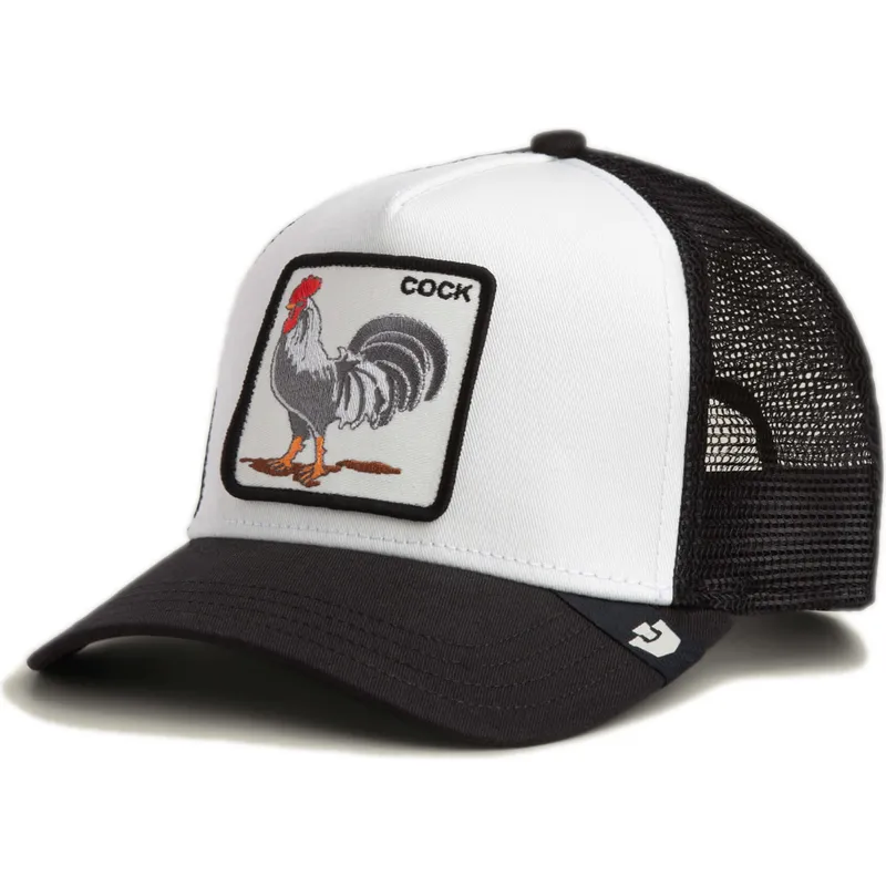trucker-keps-vit-och-svart-tupp-cock-rooster-the-farm-fran-goorin-bros