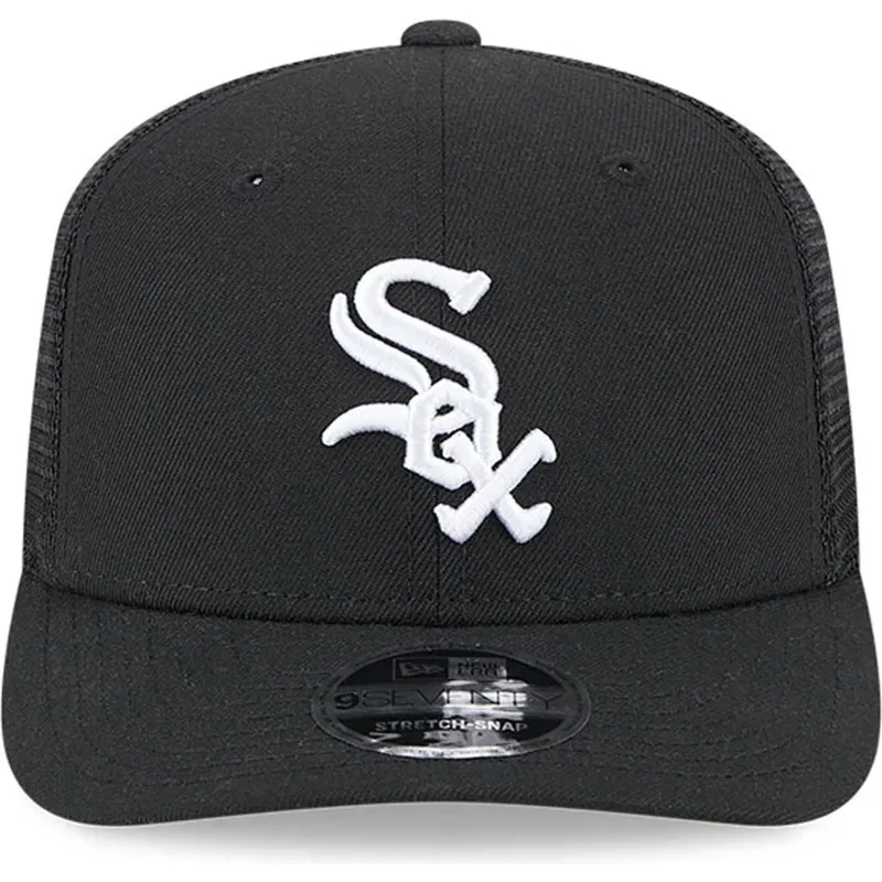 svart-trucker-keps-9seventy-stretch-snap-evergreen-fran-chicago-white-sox-mlb-av-new-era