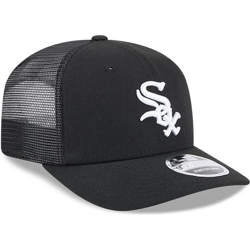 svart-trucker-keps-9seventy-stretch-snap-evergreen-fran-chicago-white-sox-mlb-av-new-era