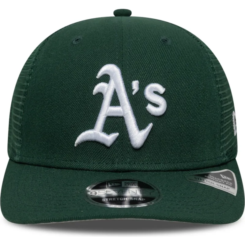 gron-trucker-keps-9seventy-stretch-snap-evergreen-oakland-athletics-mlb-fran-new-era