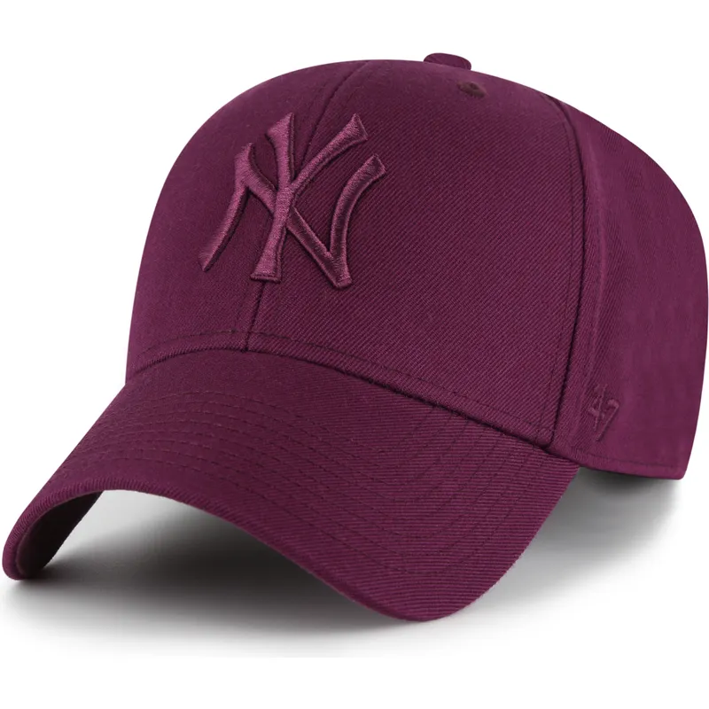 vinrod-kurvad-snapback-keps-med-vinrott-mvp-logotyp-fran-new-york-yankees-mlb-av-47-brand