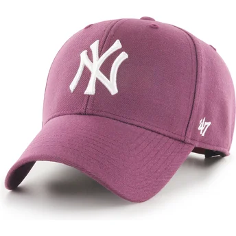 Vinröd kurvad keps snapback MVP New York Yankees MLB av 47 Brand