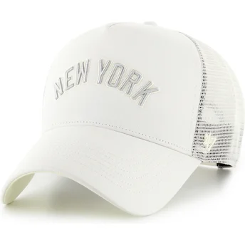 Beige trucker-keps Offside DT Soft Glow Script från New York Yankees MLB av 47 Brand