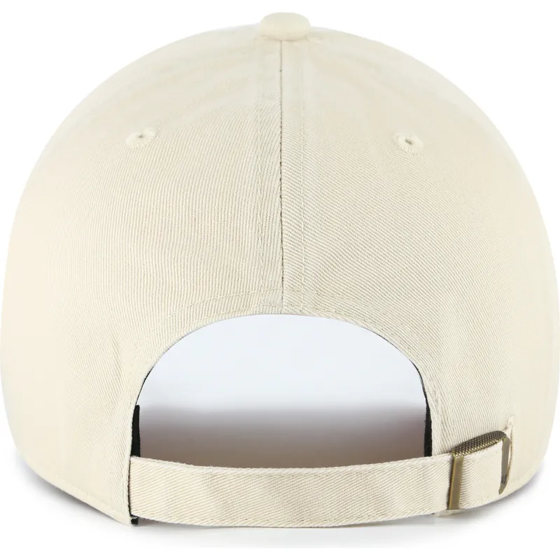 beige-justerbar-kurvad-keps-med-lila-clean-up-ballpark-logotyp-fran-los-angeles-dodgers-mlb-av-47-brand