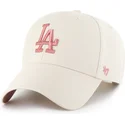 beige-kurvad-keps-snapback-med-rosa-mvp-ballpark-logotyp-los-angeles-dodgers-mlb-av-47-brand